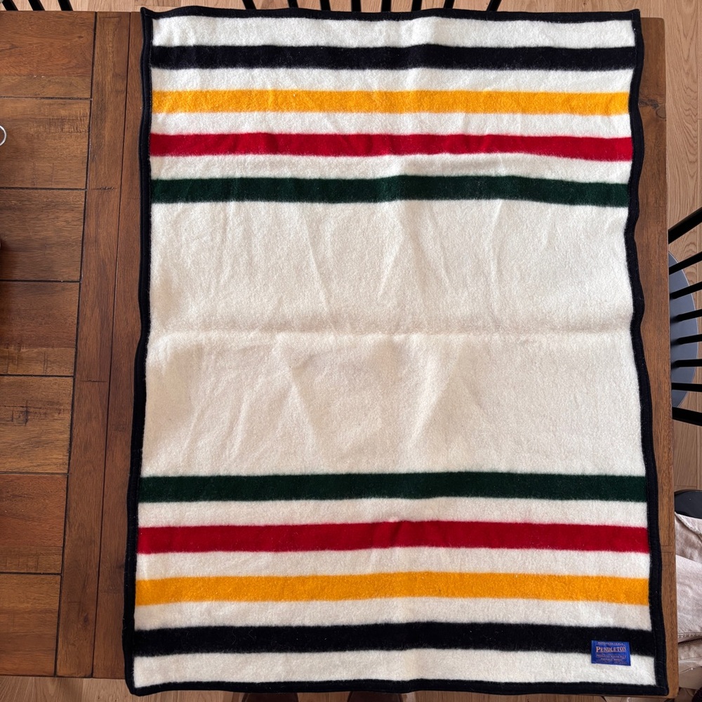 Pendleton Wool Crib Blanket with Stripes